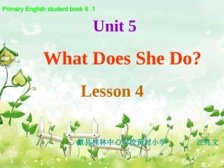 PEP小学六年级英语上册第五单元第四课时教学课件