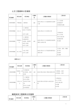 土方工程清单计算规则