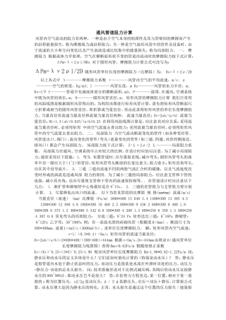 通风管道阻力计算