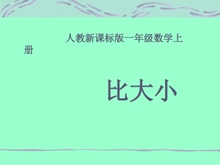（人教新课标）一年级数学课件比大小