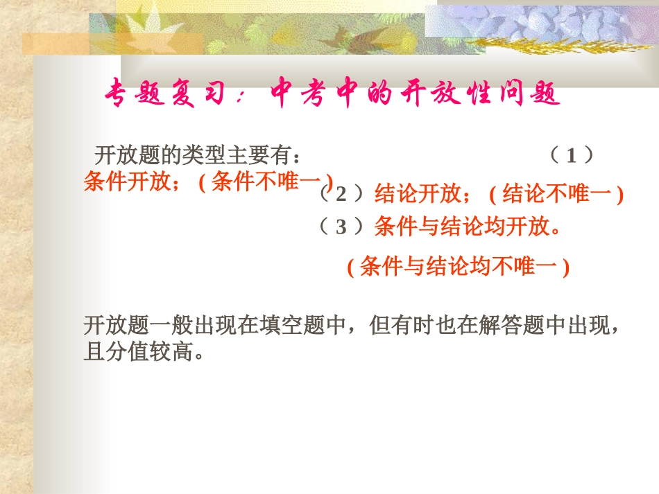 中考中的开放性问题_第2页