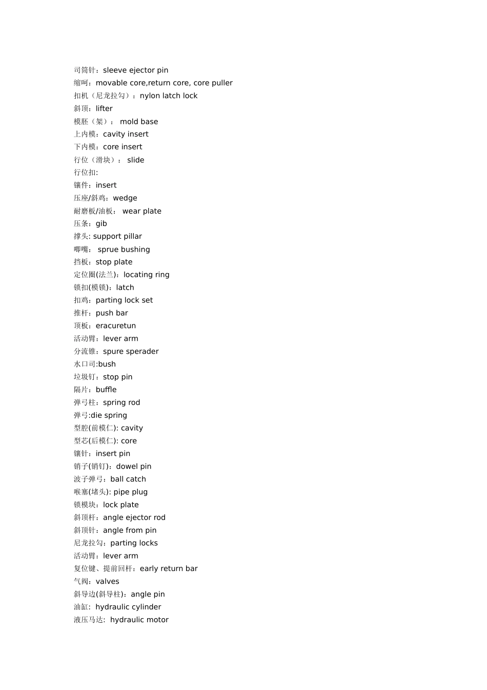 模具英语专业术语_第3页