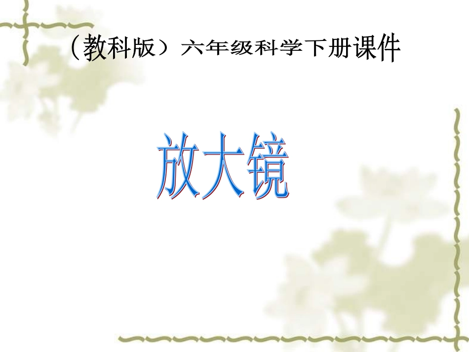 六年级科学下册《放大镜》PPT课件之二（教科版）（杨明）_第1页