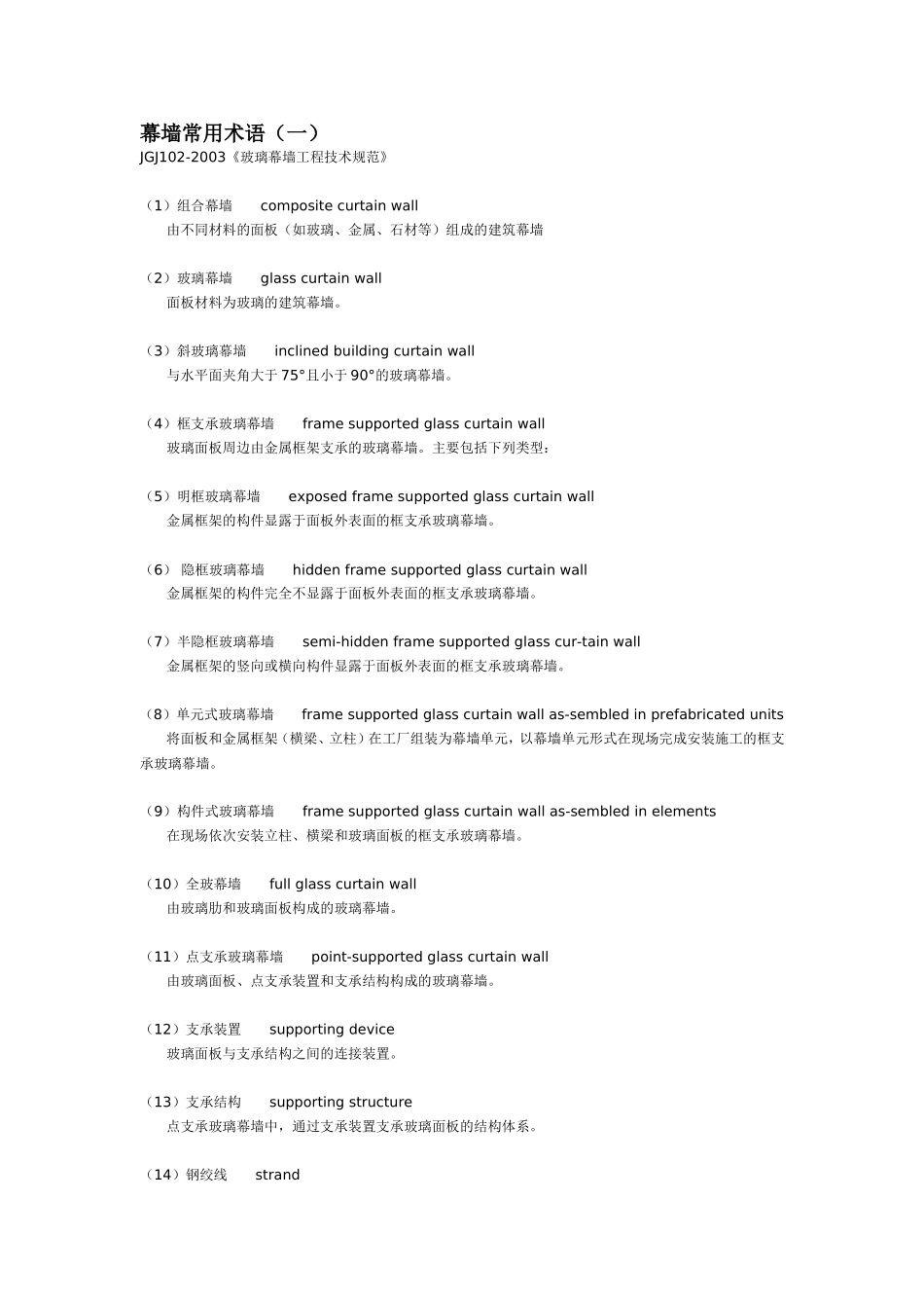 幕墙常用术语_第1页