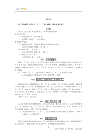 商标分类第08类