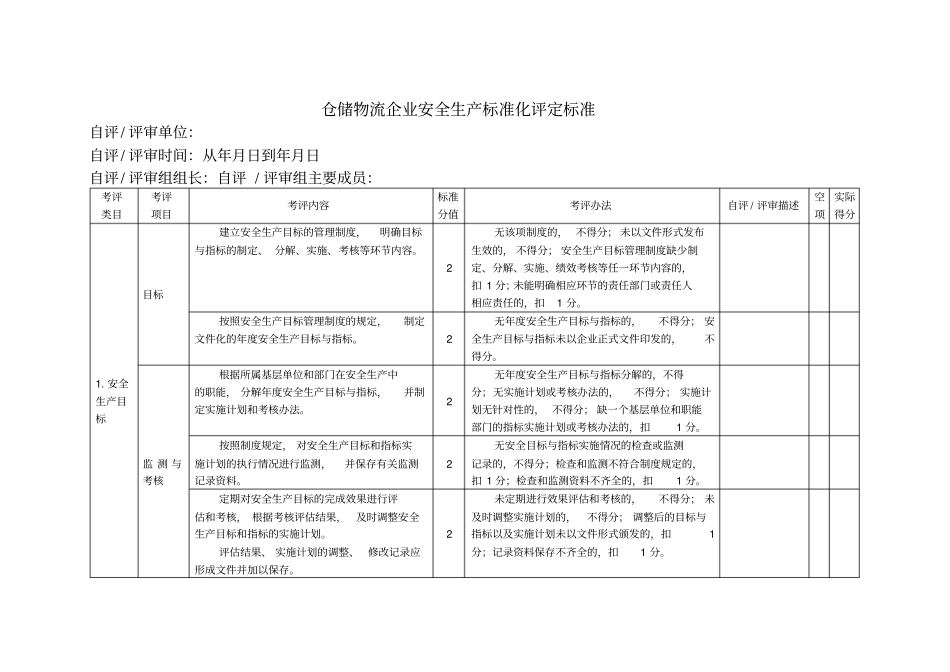 仓储物流安全标准化评定标准_第2页