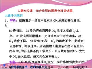 必修1第三单元第三讲大题专攻课　光合作用的图表分析类试题