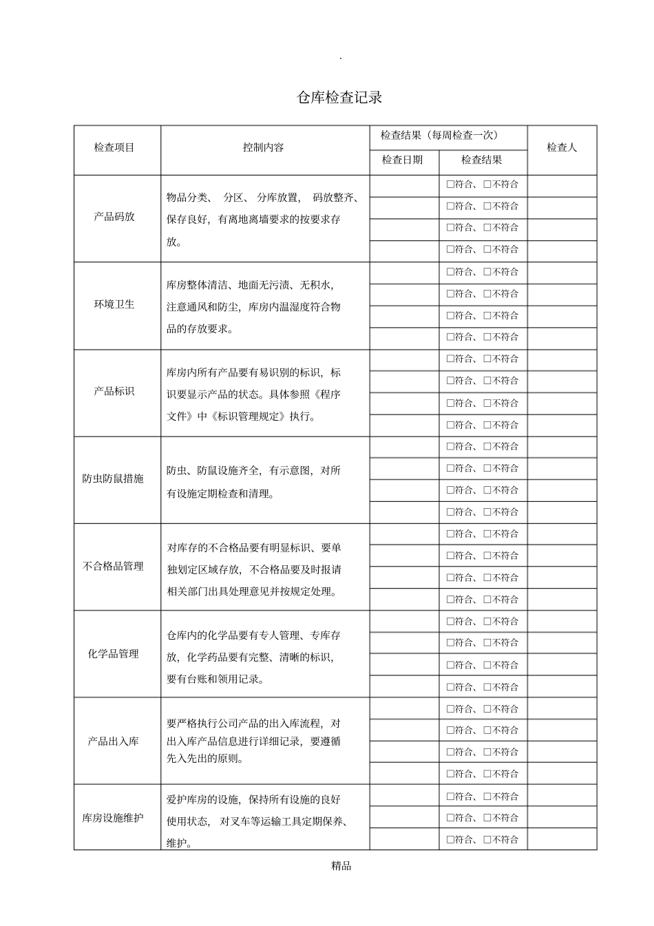 仓库检查记录_第1页