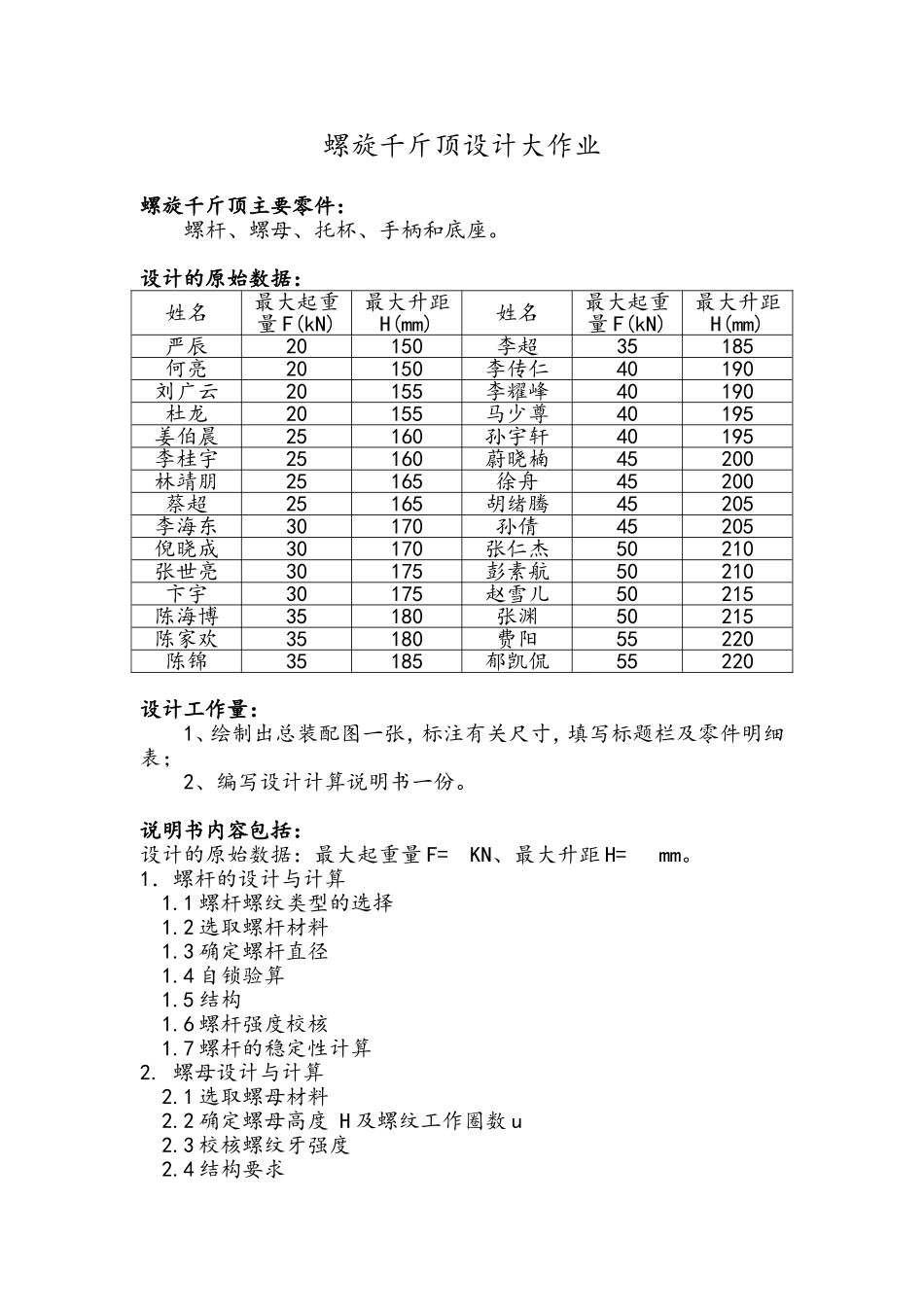 螺旋千斤顶设计大作业_第1页