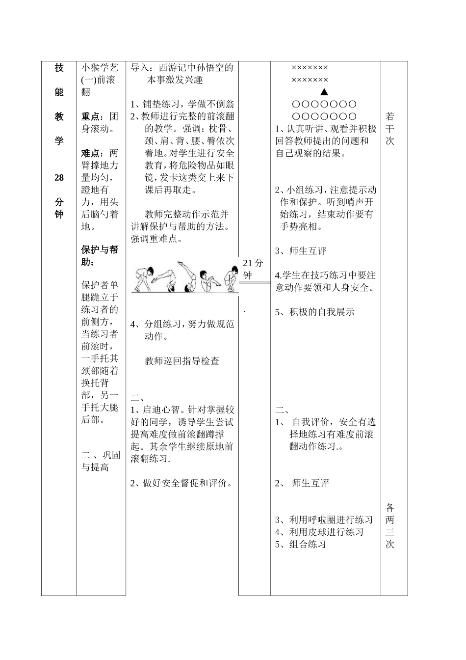 前滚翻教学设计(1)_第2页