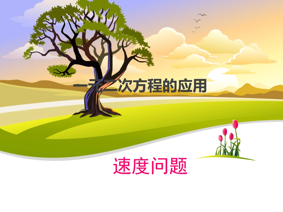 一元二次方程的应用-行程问题_第1页