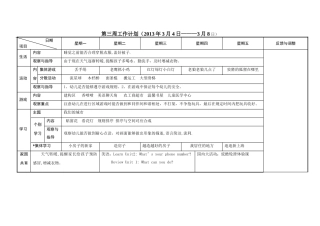大二班下学期第一周