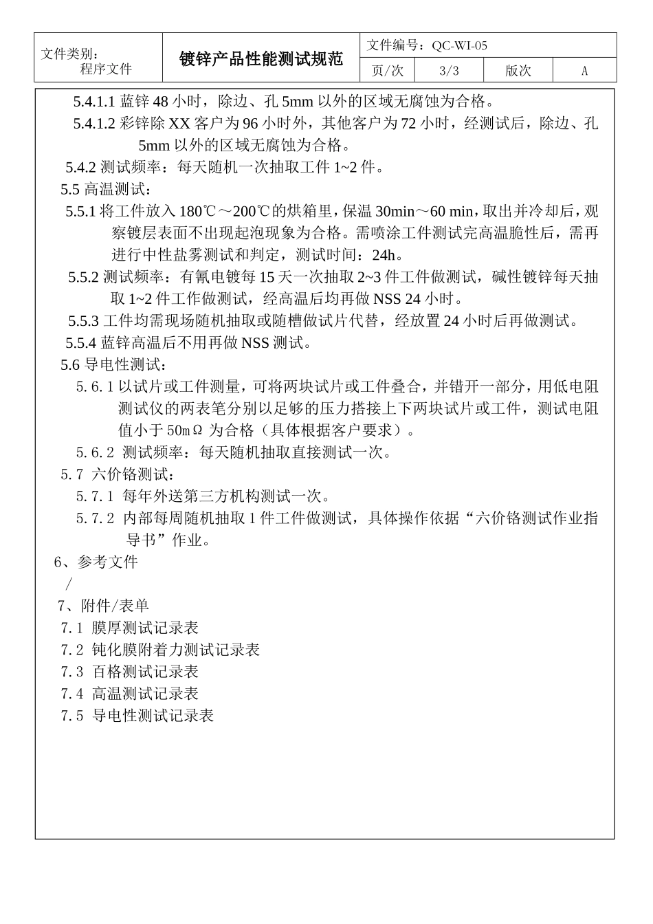 镀锌产品性能测试规范_第3页