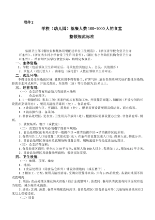 学校(幼儿园)就餐人数100-1000人的食堂