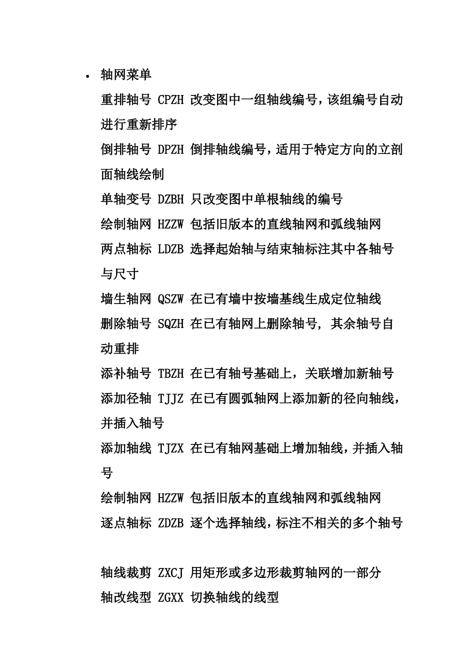 天正快捷键  付_第1页
