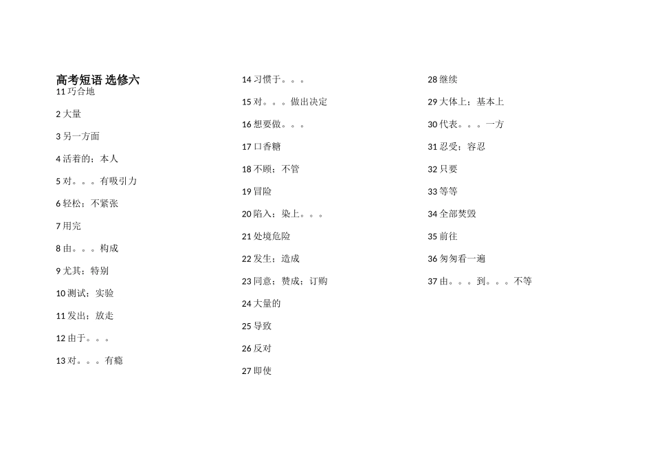 高考短语选修六_第1页