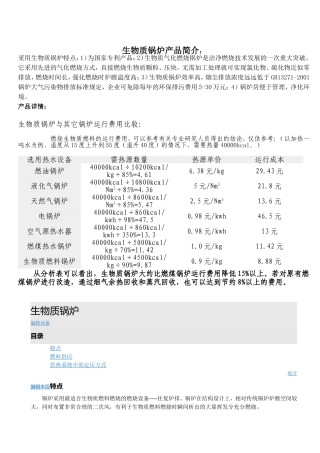 生物质锅炉产品简介