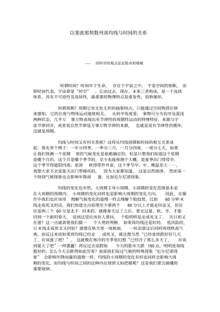 以斐波那契数列谈均线与时间的关系