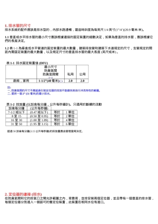 排水管的尺寸