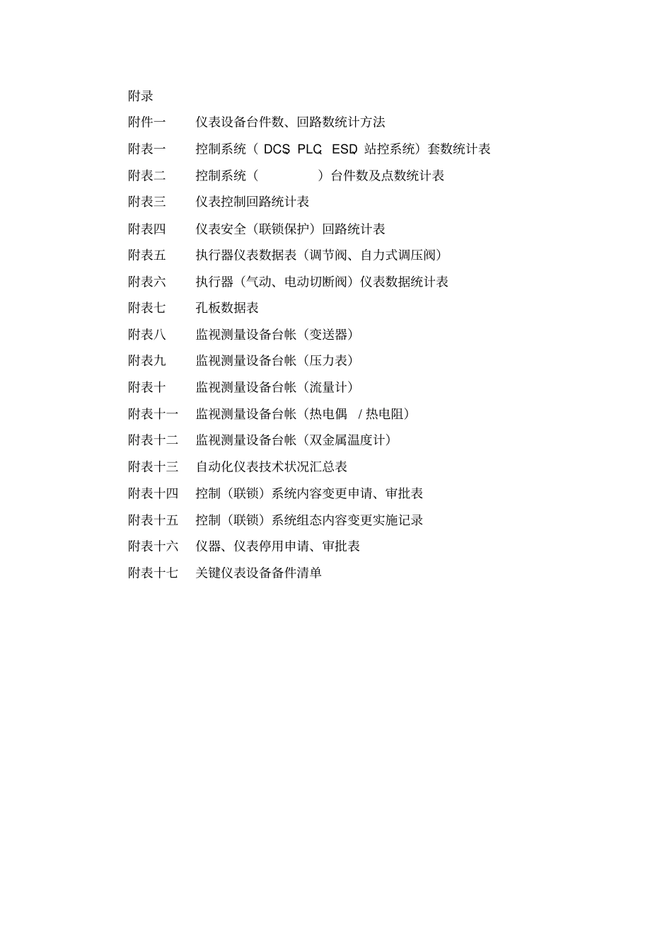 仪表及自动设备管理台帐讲解_第1页