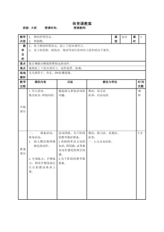 大班体育活动投掷