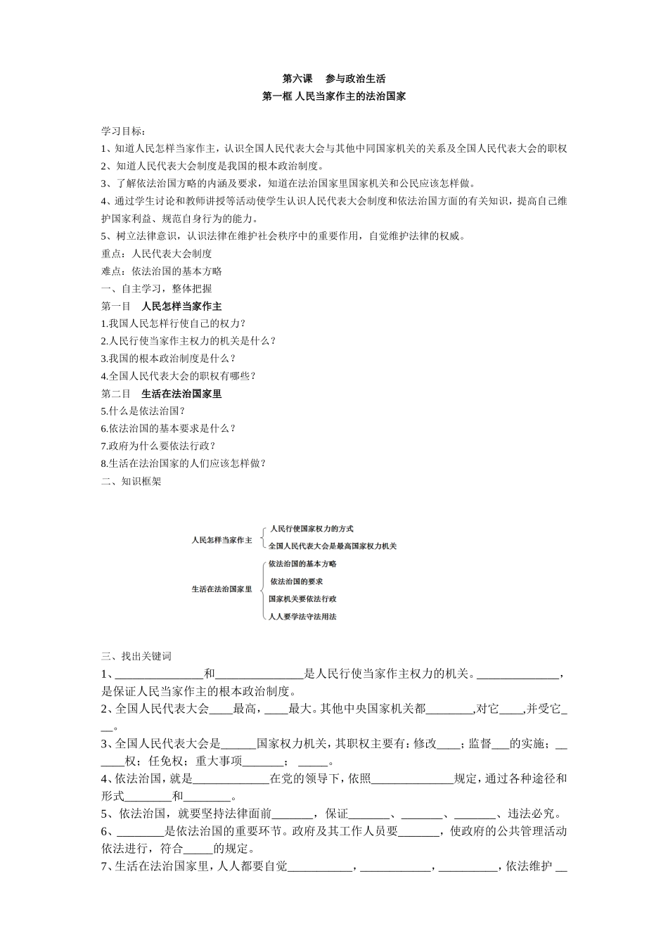 人民当家作主的法治国家 (2)_第1页