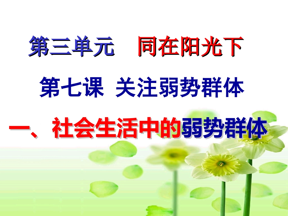 教科版九年级第七课社会生活中的弱势群体课件_第2页