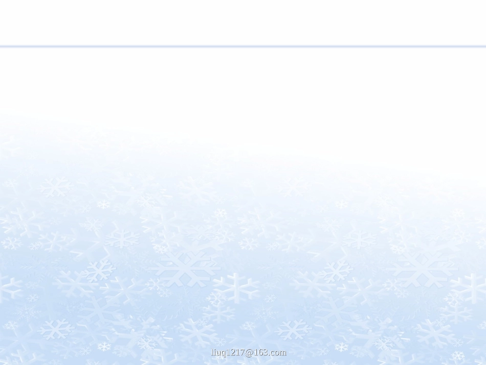 蓝色雪花背景PPT模板_第3页