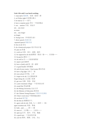九年级短语复习4