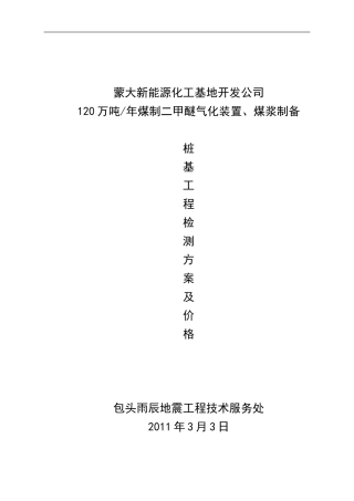 钻孔灌注桩检测方案模板