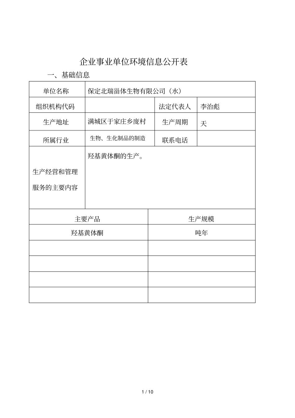 企业事业单位环境信息公开表_第1页