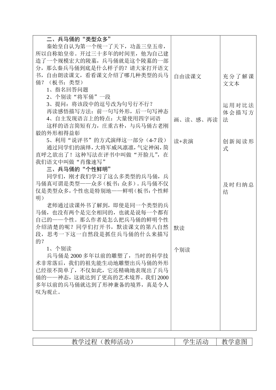 四上—秦兵马俑教案_第2页