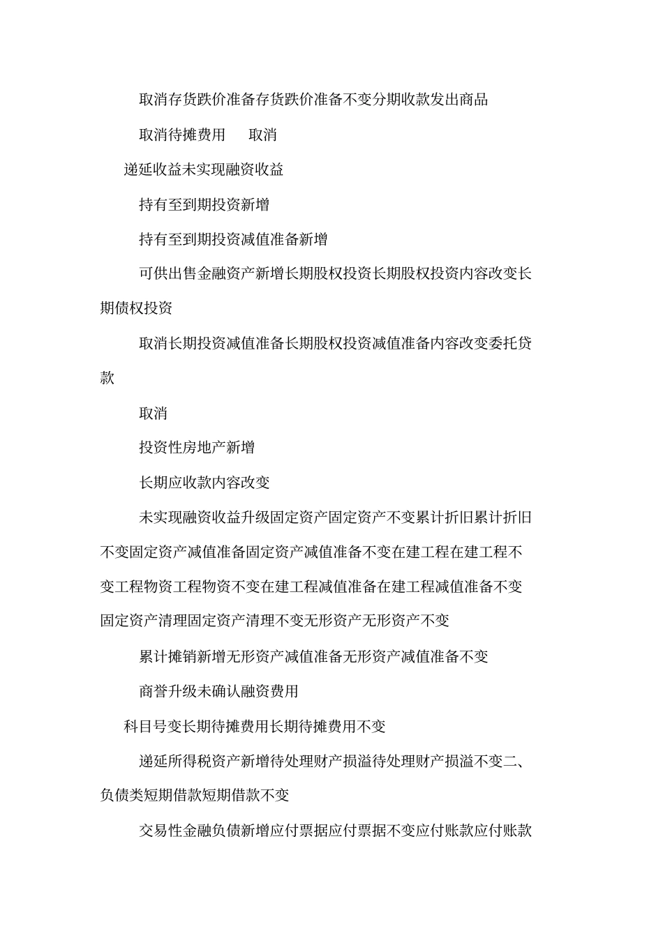 企业会计制度与新会计准则会计科目对照表可编辑_第2页
