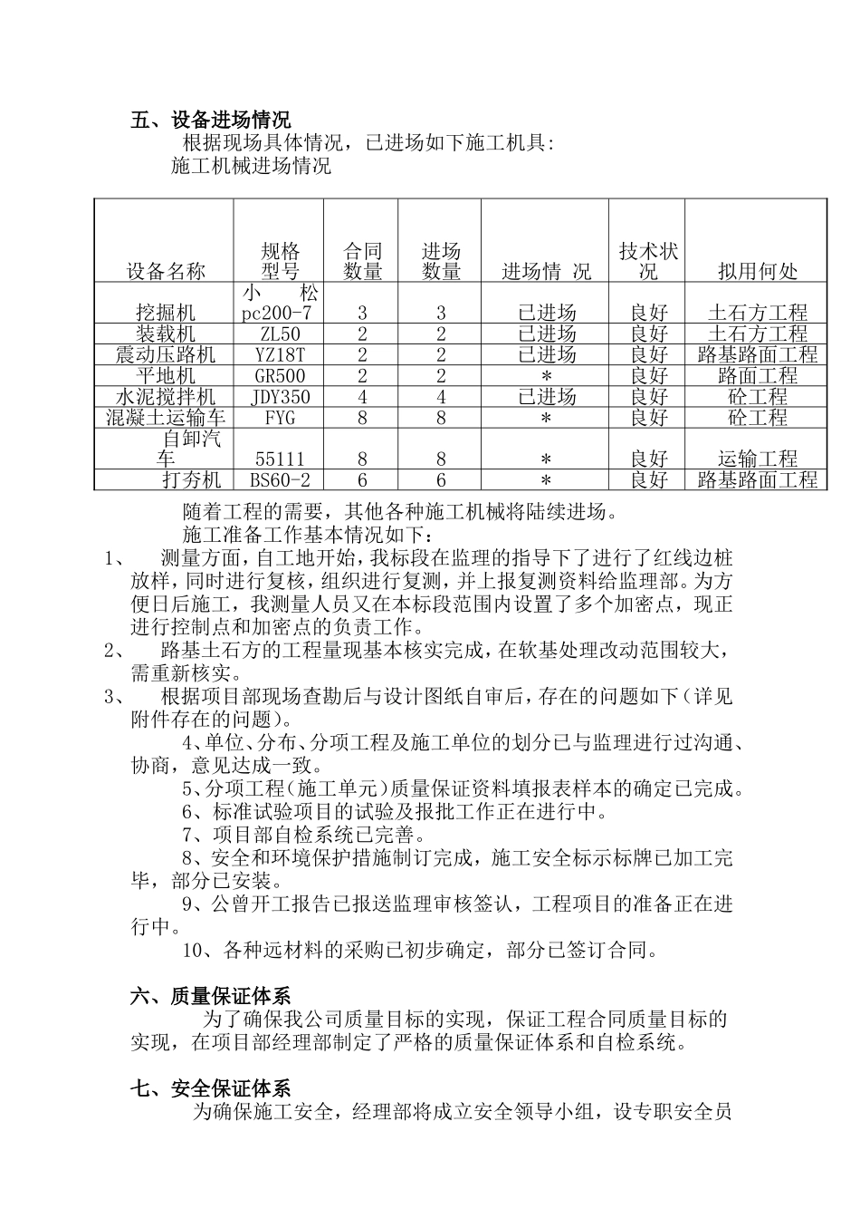 工地例会汇报材料_第2页