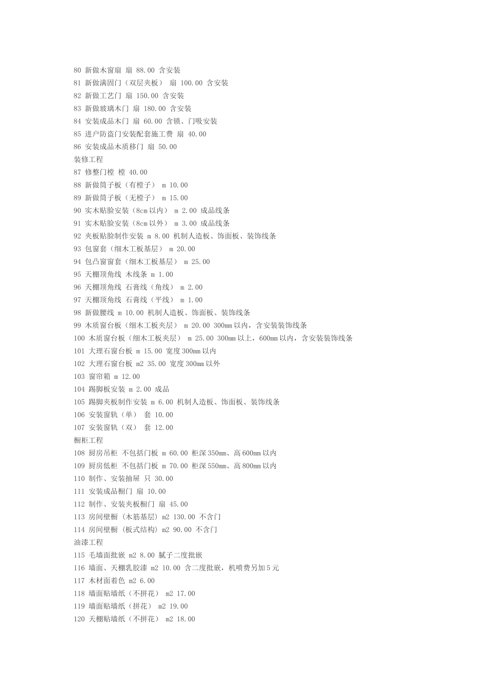 上海市住宅室内装饰装修工程人工费参考价2008版_第3页