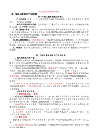 幼儿教育学基础知识点