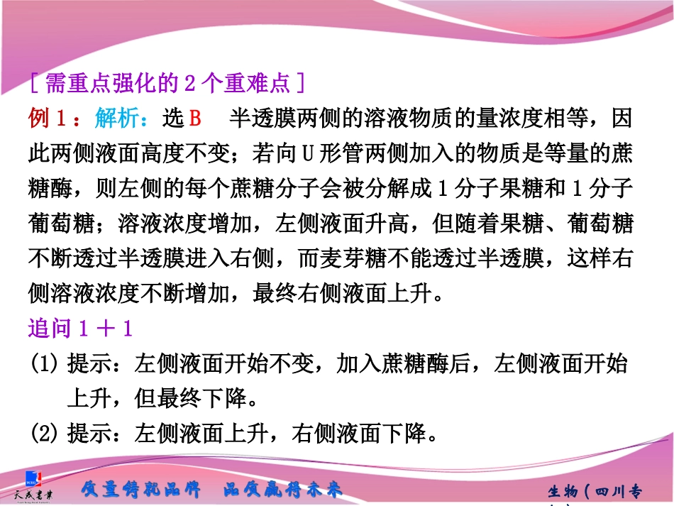 必修1第二单元第三讲　物质跨膜运输的实例与方式_第3页