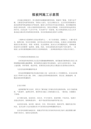三维网喷播植草护坡