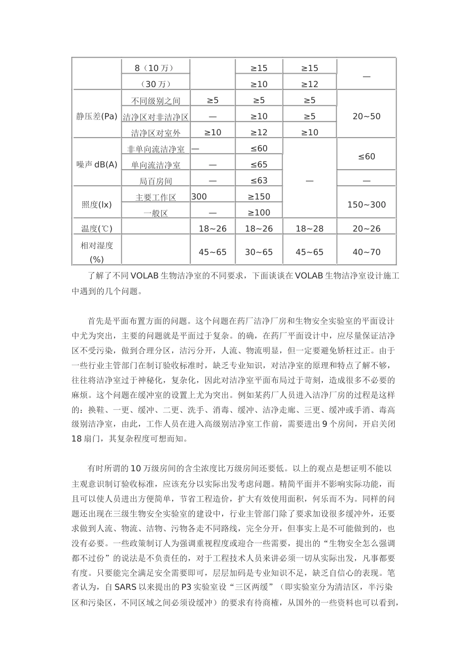 生物洁净室设计和施工中的问题_第3页