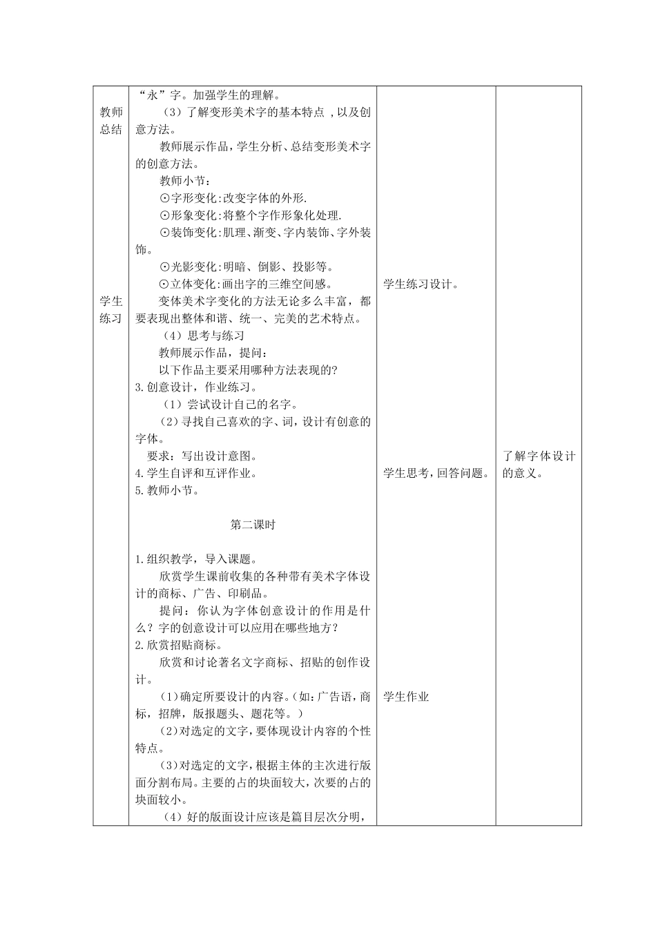 活动二　字体设计与版面设计教学设计_第2页