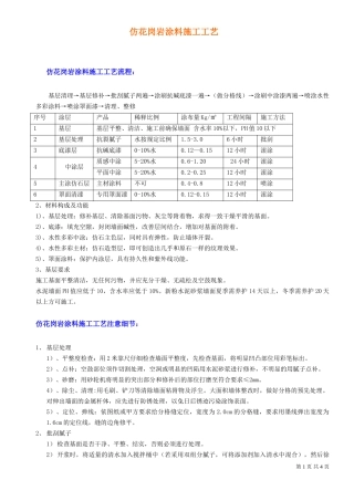 仿花岗岩涂料施工工艺