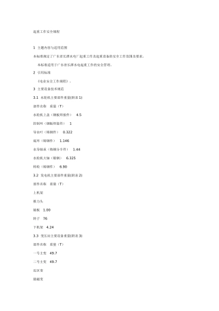 起重工作安全规程