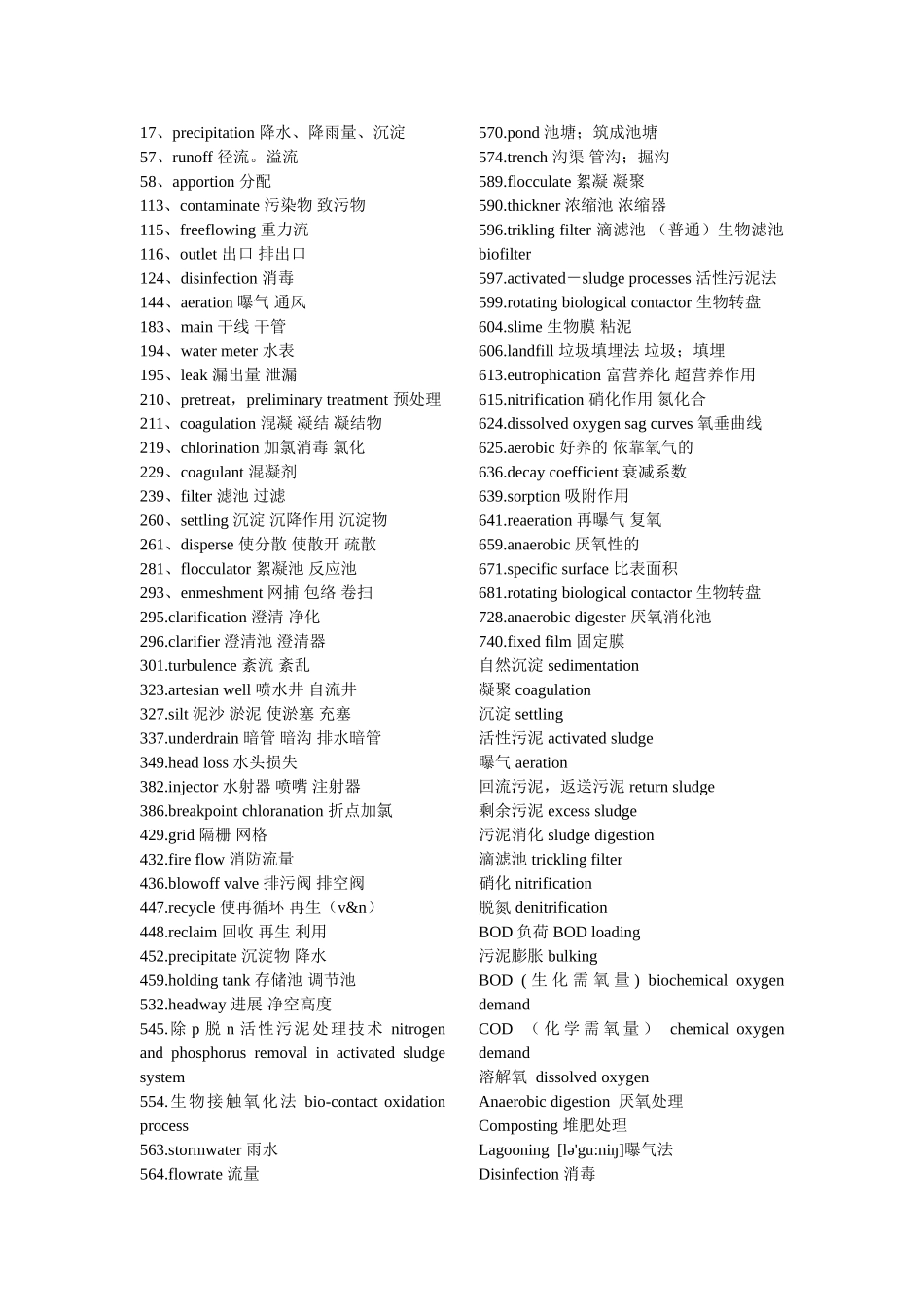 给排水复试英语词汇(总结版)_第2页