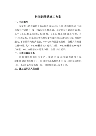 桩基钢筋笼施工方案