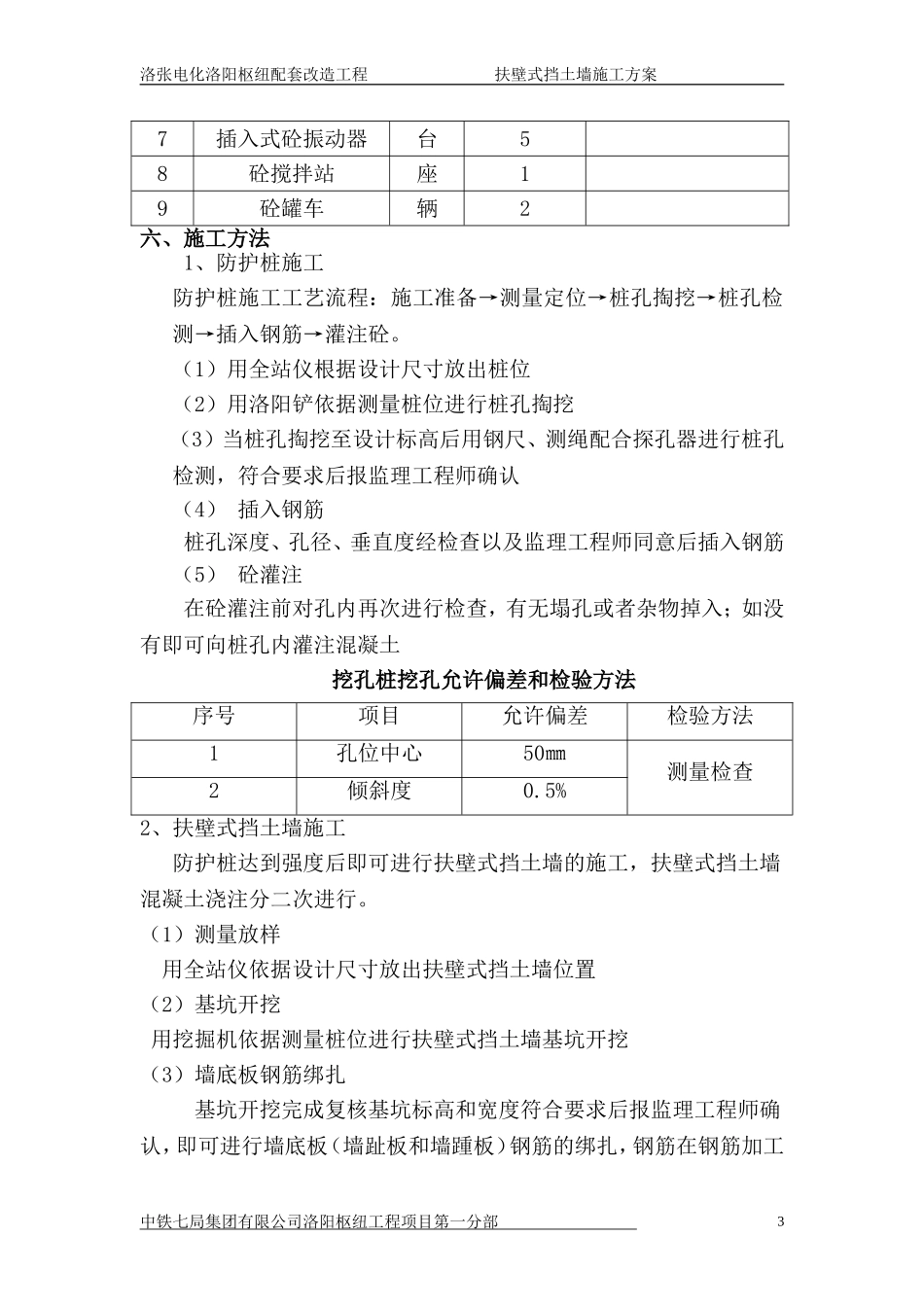 扶壁式挡土墙施工方案_第3页