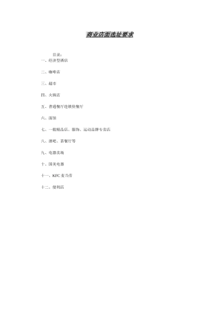 商业店面选址要求