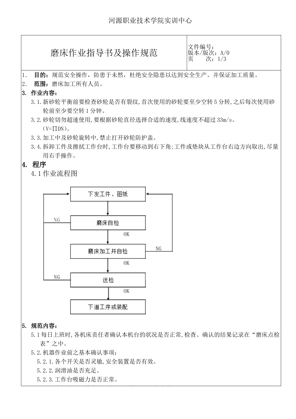 模具数控车间磨床作业指导书及操作规范_第2页