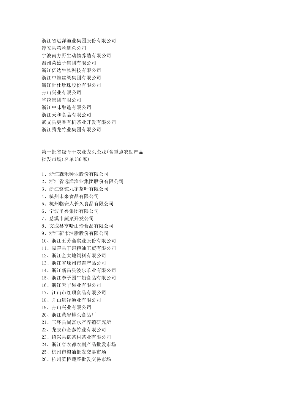 浙江各级别农业龙头企业_第2页