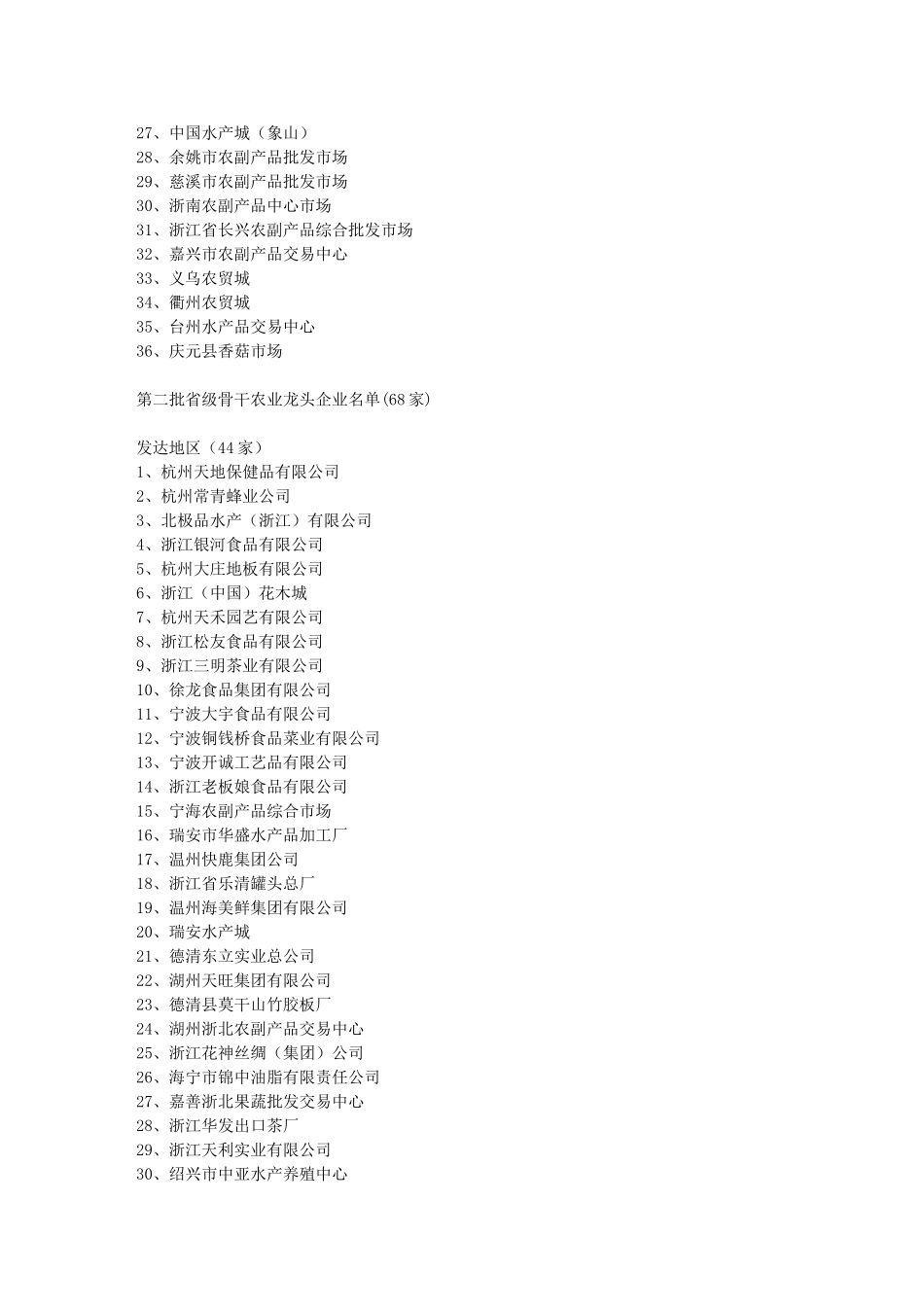 浙江各级别农业龙头企业_第3页