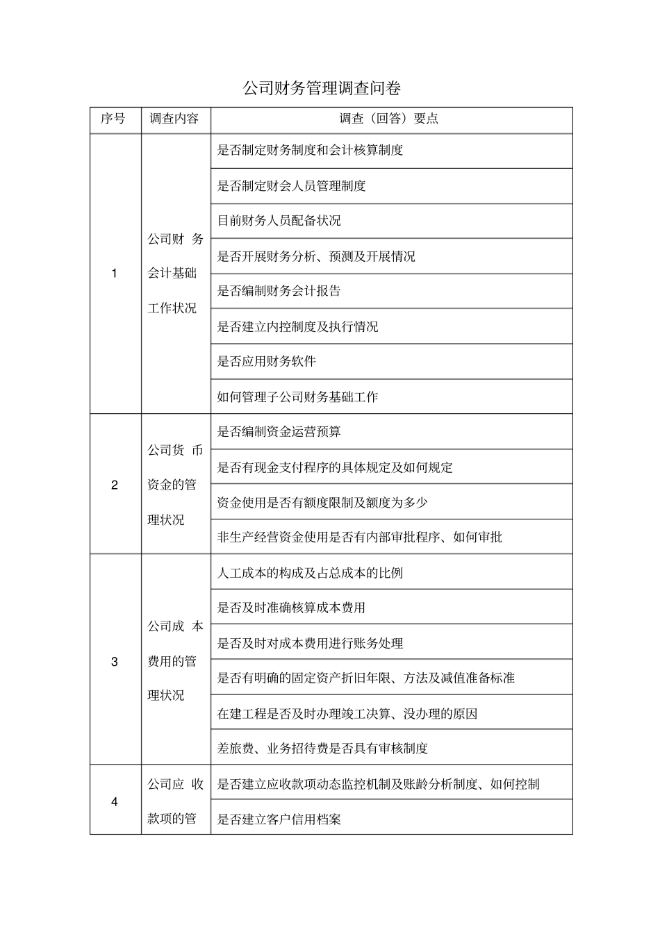 企业基本情况调查表和财务管理问卷_第2页